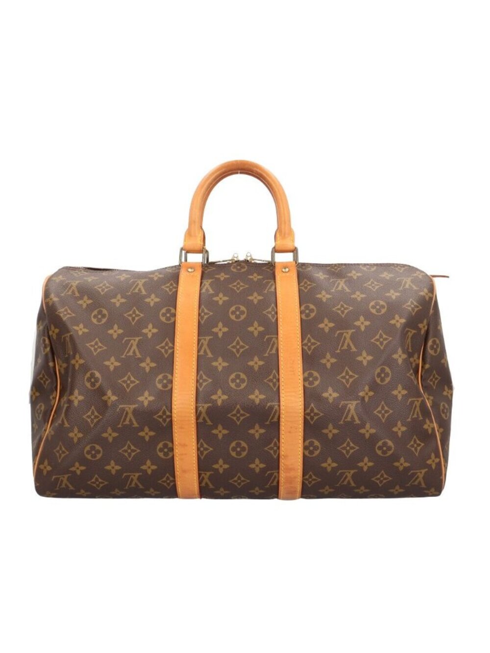 Louis Vuitton Keepall 45 Monogram Handbag Canvas Brown